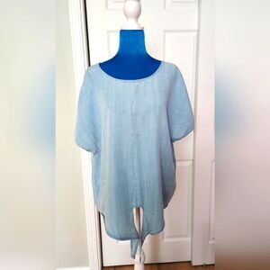 WOMENS BLAZER VELVET HEART BLUE COLOR ON BUTTONS SIZE L.